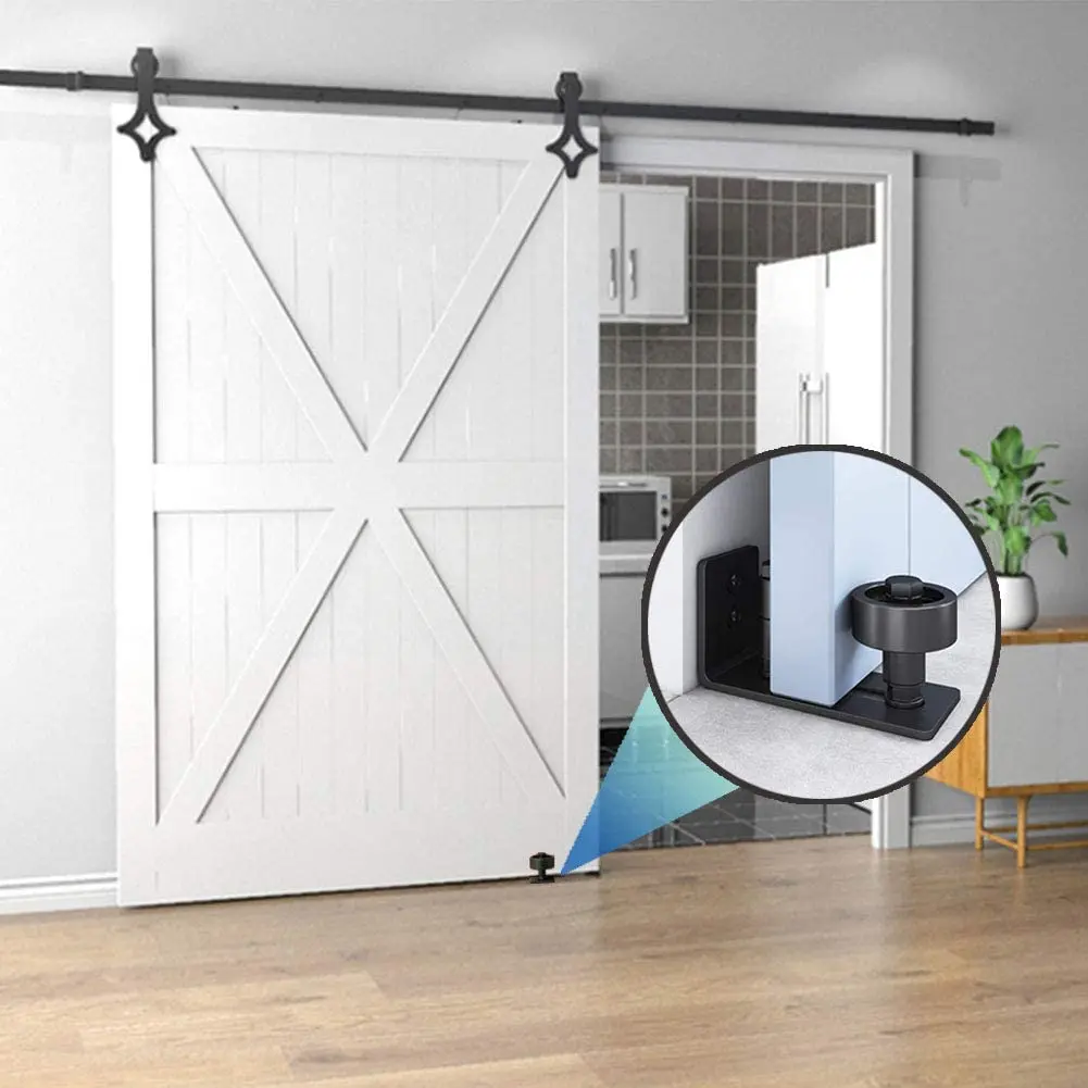 Sliding Barn Door Floor Guide - Wall Mounted Bottom Guide Ajustable ...