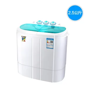 Top Loading Portable Mini Washing Machine Compact Twin Tub with 2.5kg Dryer