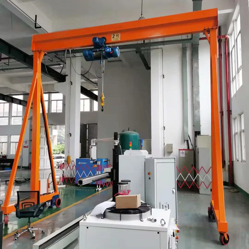 Mini Small Electric Mobile Gantry Crane 1 2 3 5 10 Ton Workshop Portal ...