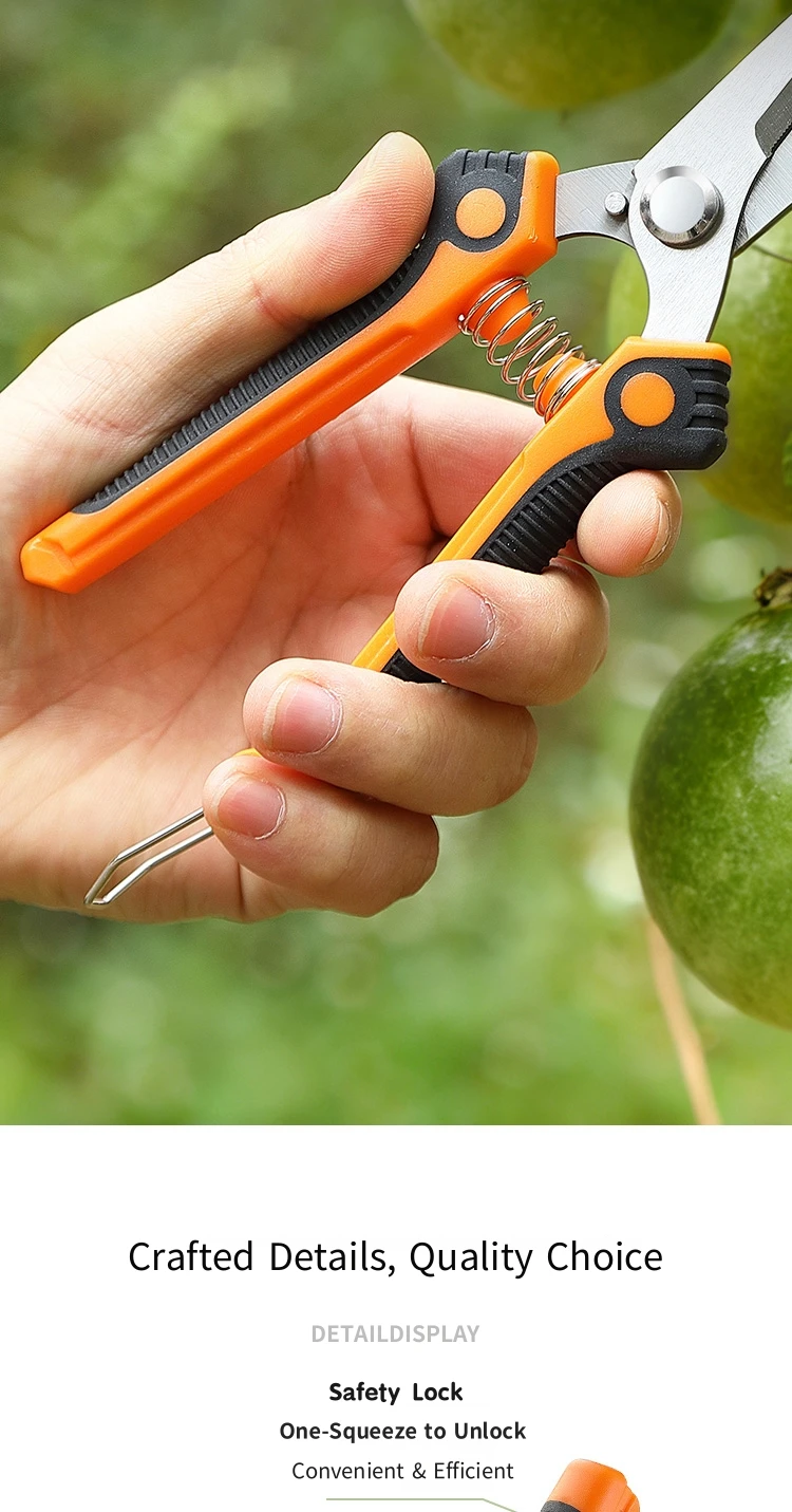 Lightweight garden pruning scissors