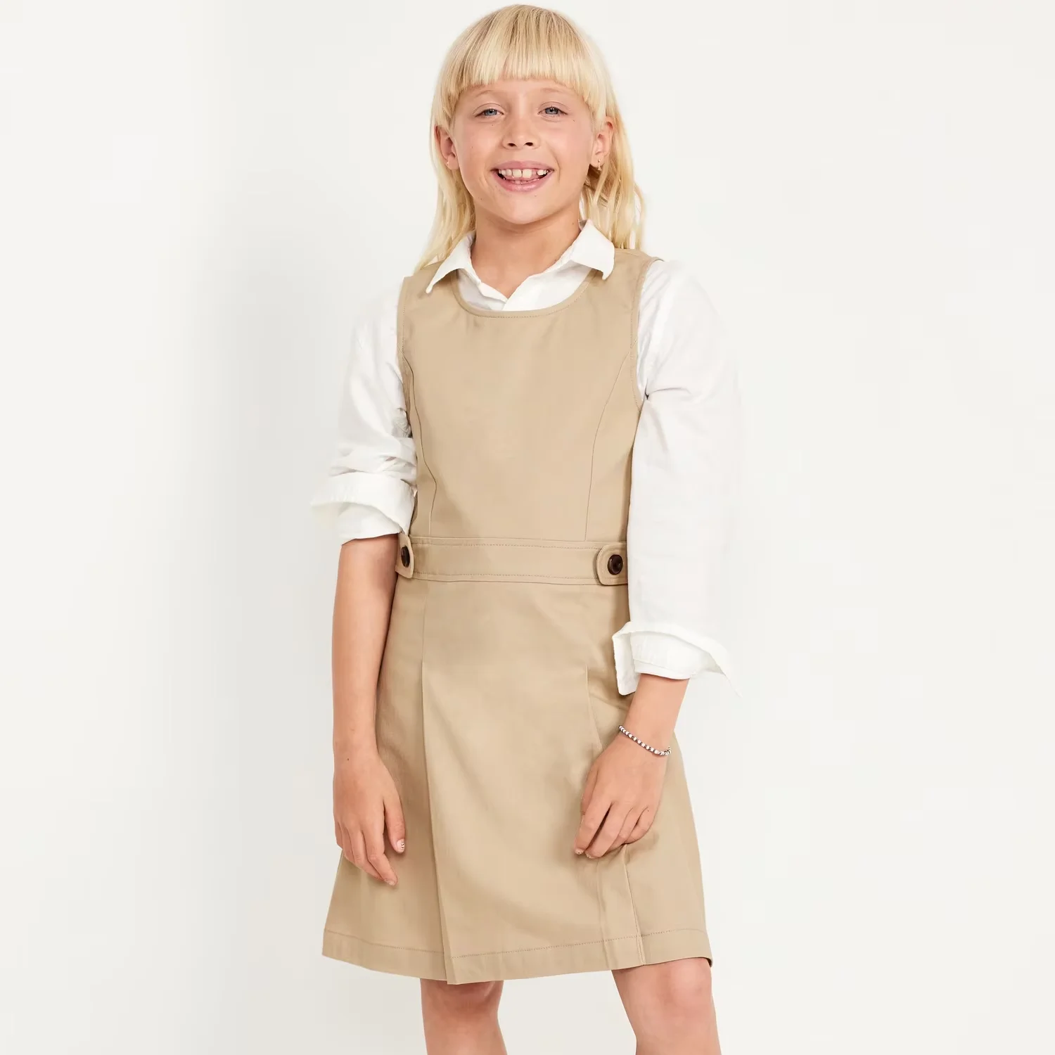 Primary School Jumper Pinafore Classroom Dress School Uniform Sleeveless  School Uniform Dress for Girls