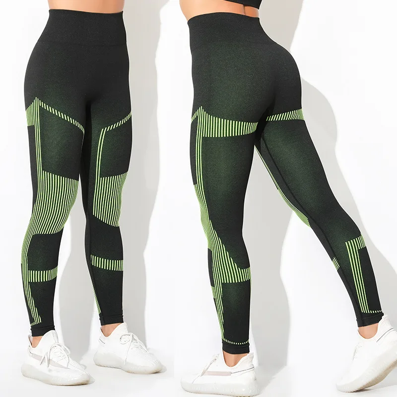 ホット販売女性の屋外ズボン脂肪燃焼女性セクシーなタイトな腕立て伏せ戦利品パンツシームレスハイウエスト輪郭ジャズモデルレギンス Buy ホット販売女性屋外ズボングリーン光沢のある色 女性のセクシーなタイト押上戦利品パンツ シームレスなハイウエスト輪郭ジャズ