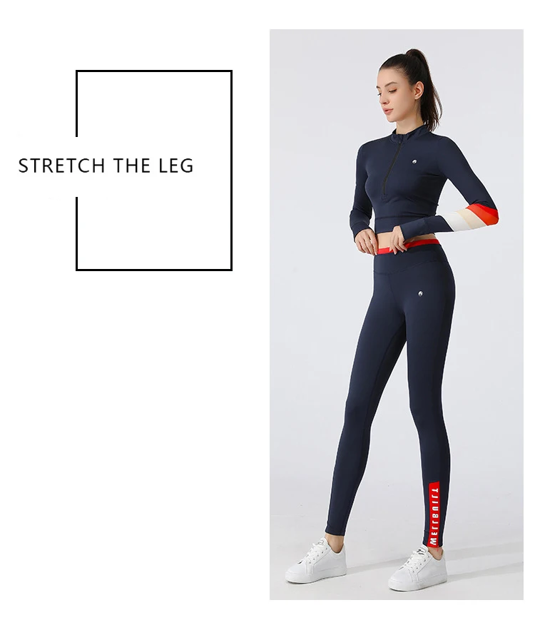 New Fashionable Women Long Sleeve Quick Dry Athletic Workout Training Wear Jogging Suit Outfits Combination Womens Tracksuit