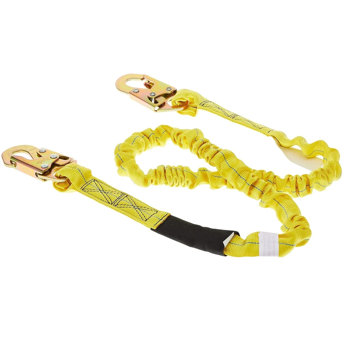Adjustable Polyester Safety Harness with High Strength Elastic Safety Rope Lanyard Single Hook SND81 Work Positioning Climbing