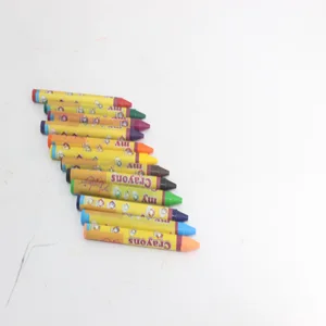 Wholesale  Non-toxic Washable Crayons  12  Fancy Crayons Set Crayon for Children Kids CX4-003