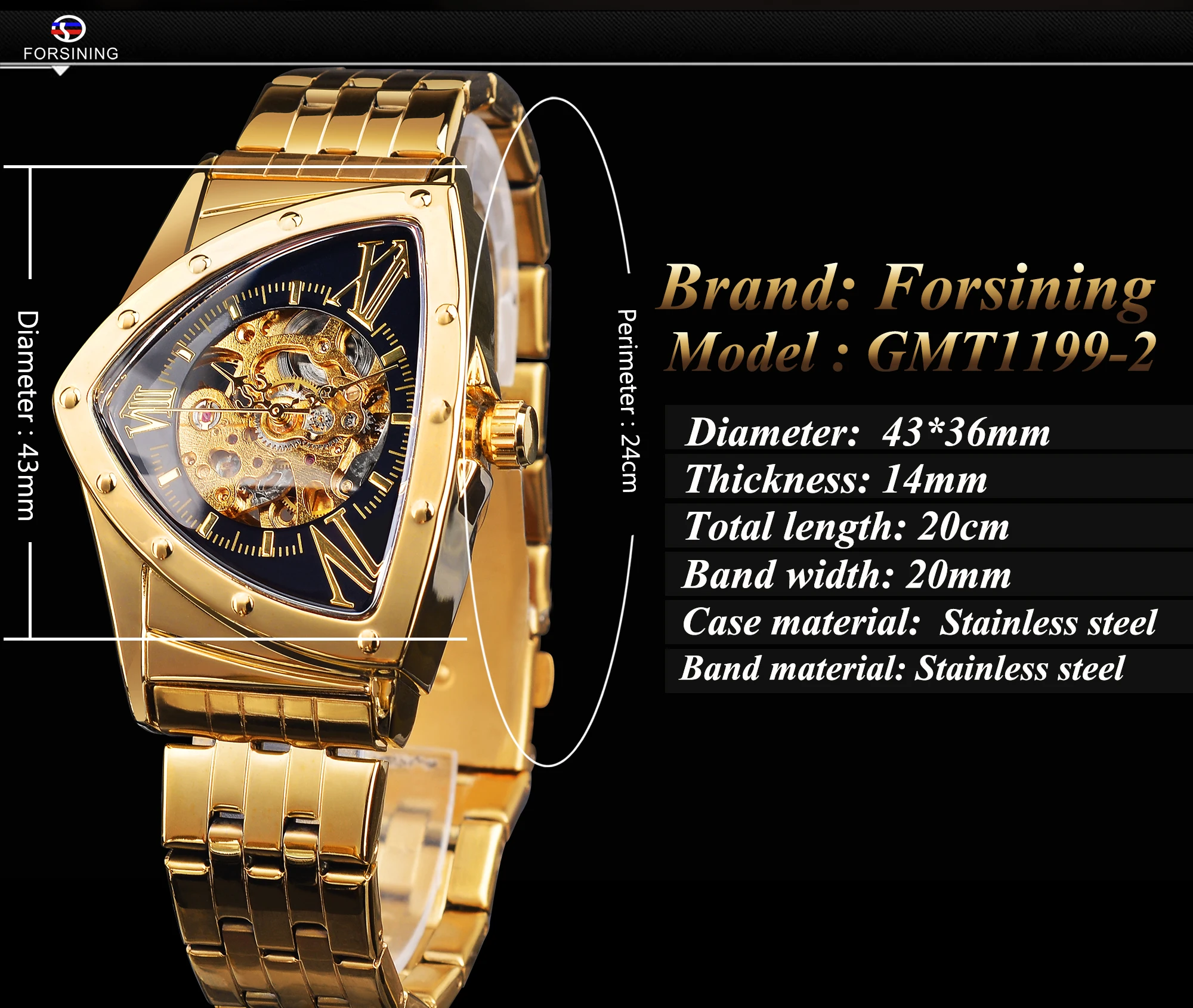 New Arrive Gold Vintage Luxury Waterproof Design Man Watch Men Wrist