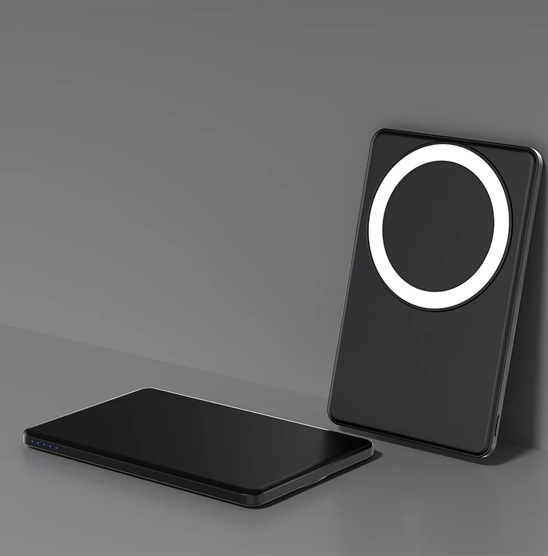 Portable Mini Power Banks High Capacity 5000mmAh 15W Fast Charging Output Magnetic Wireless Charger Power Station