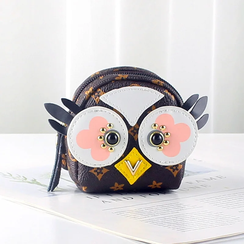 Mini Cute Owl Pattern Purse Faux Leather Fashionable Coin Purse Portable  Keychain Bag With Tassel Decor, Don't Miss These Great Deals