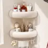 milk silver single layer, suction cup triangle basket