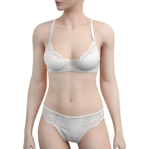 Women's Everyday Sexy Bra & Brief Sets with Seamless Rhinestone Decoration Bikini Panties Stylish Lingerie Underwear