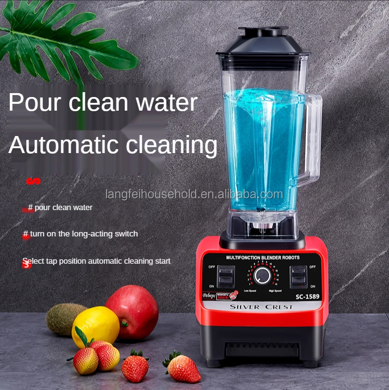 Professional Electric Smoothie Portable Silver Crest Blender Fruit