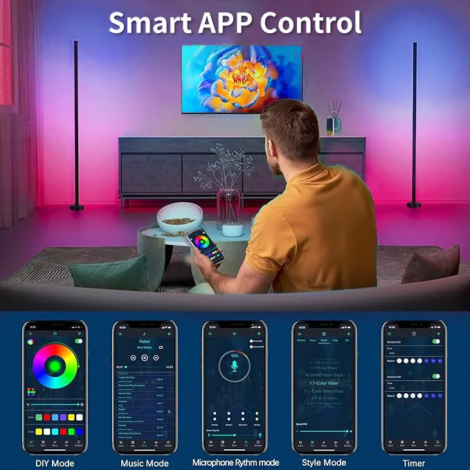 Smart LED Night Lighting - Control Your Bedroom Atmosphere