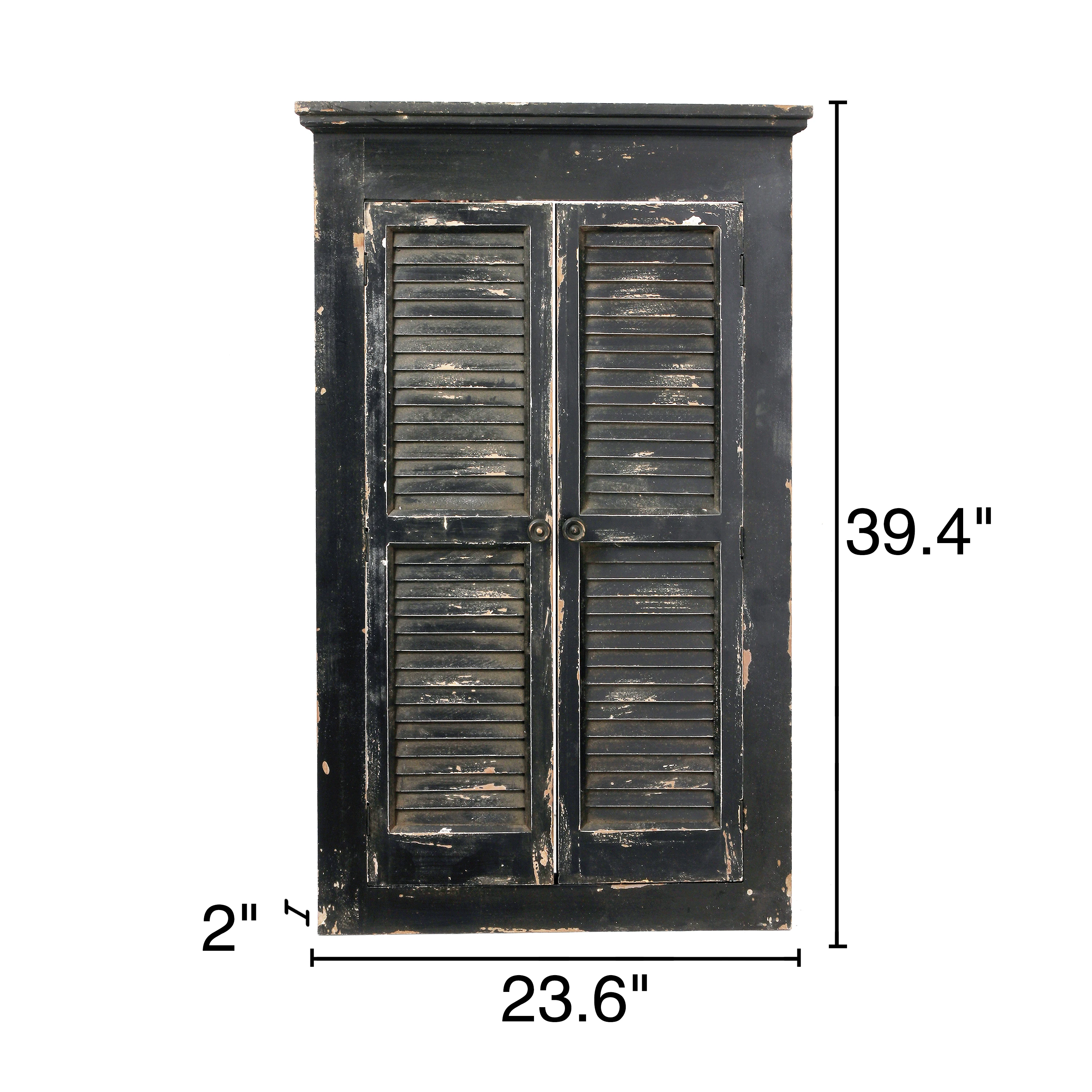 Farmhouse Handmade Custom Shutter Mirrors Espejo Shabby Chic Decorative Rustic Black Shutter Wood Wall Mirror With French Doors