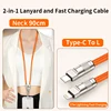 สายคล้องคอรูปตัว L แบบ Type-C - สีส้ม