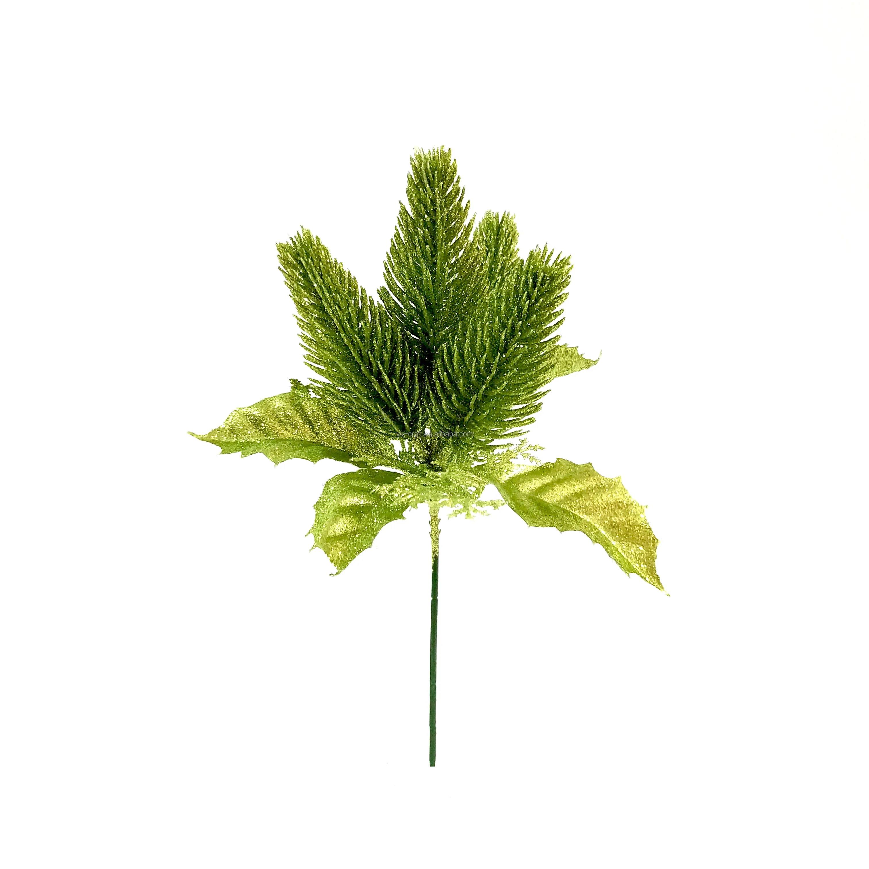 new style glitter xmas pick bristlegrass floral flower leaf