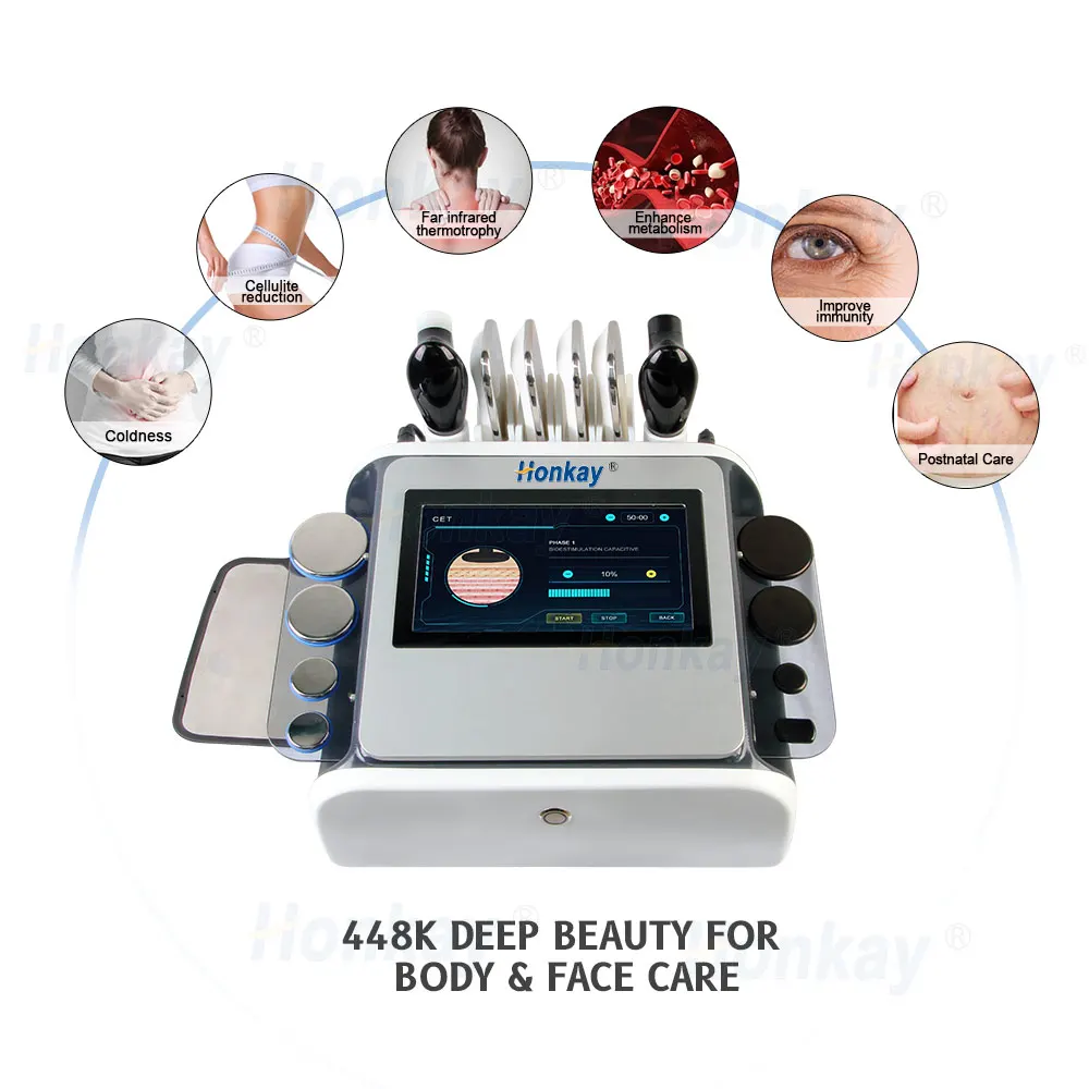 Ce Physio Tecar 3 in 1 Oem Back Pain Relief Smart Tecar Monopolar Radio Frequency Cet Ret Rf 448khz Tecar Therapy Physiotherapy