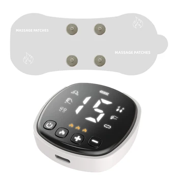 Mini Heating Massage Sticker EMS Muscle Stimulator Portable Tens Pulse Massager Muscle Stimulator for  Relief Pain