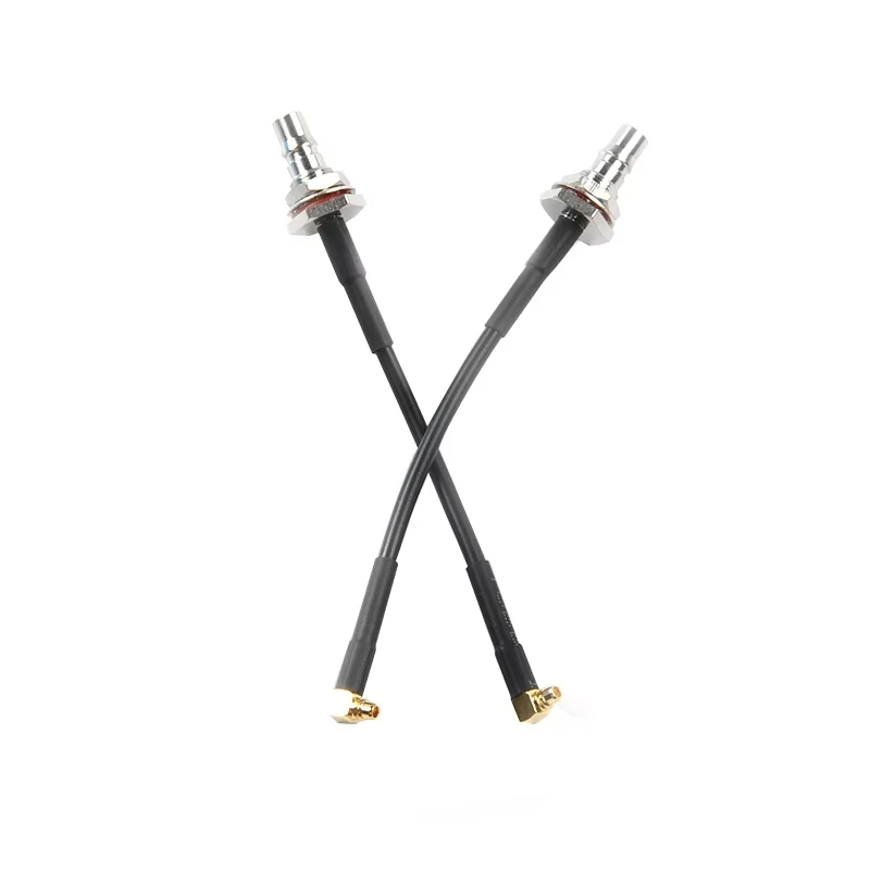 RF Cable Assembly with QMA Female Bulkhead to MMCX R/A Male for RG174 LMR100 Jumper Cable Bulk Connectors