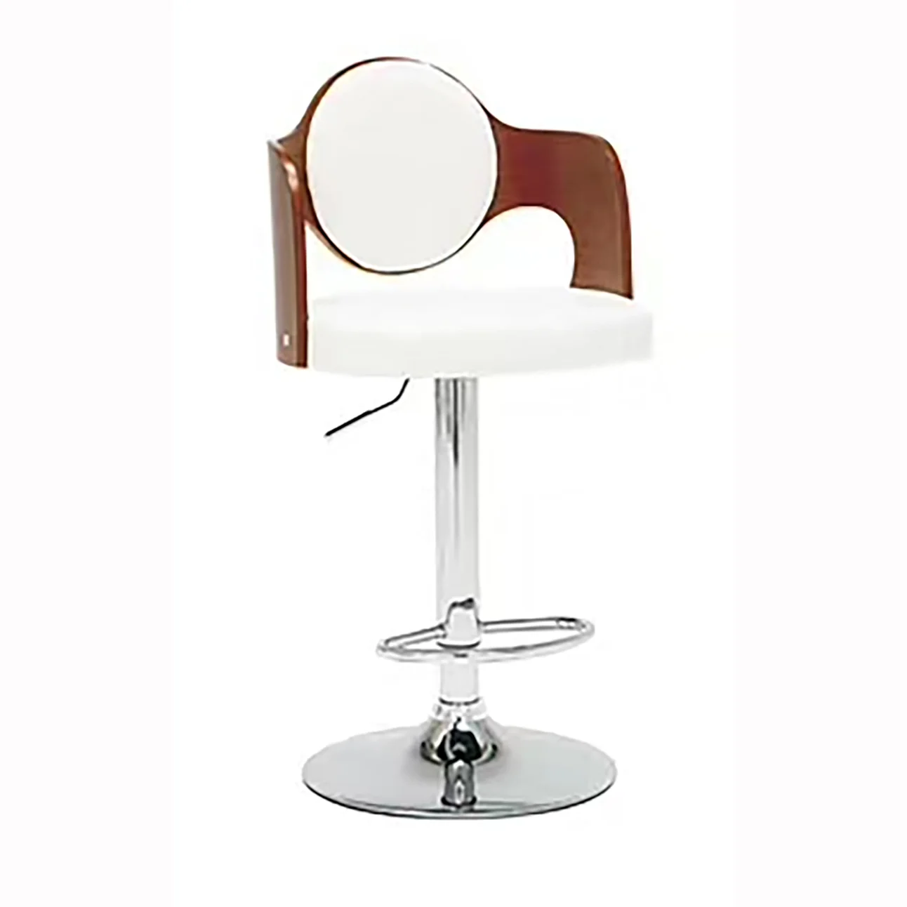 Wholesale White Modern Swivel PU Bar Stools Bar Chair With Backrest