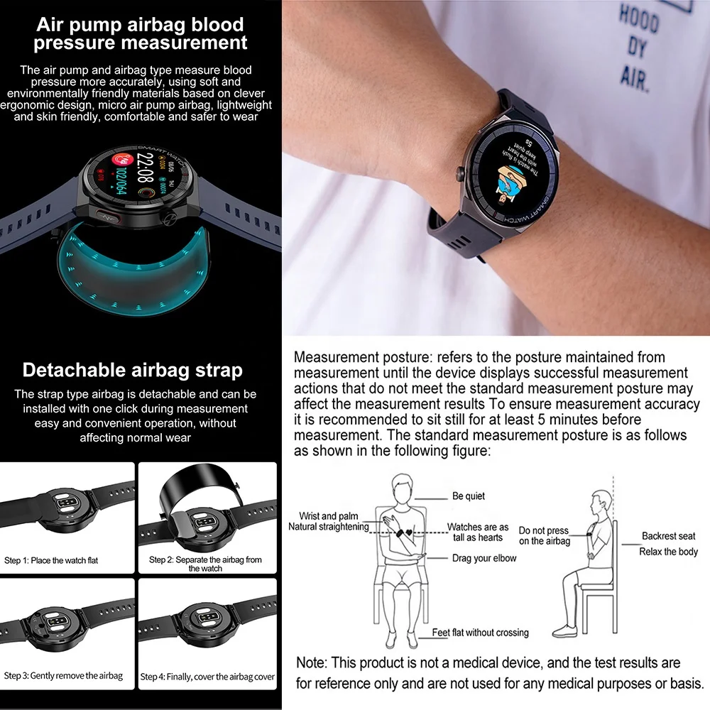 Air Pump Does Any Watch Measure Blood Pressure TK62 Smart Watch