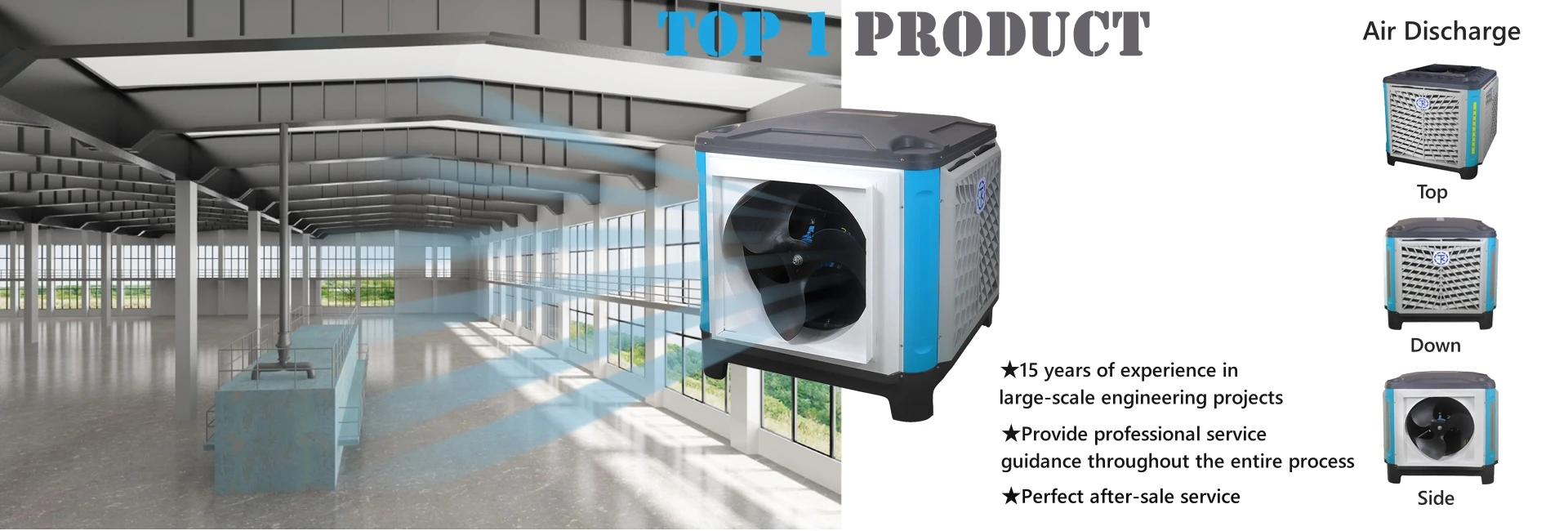 Wall-mounted Air Cooler, 20000m3/h, 220V/380V - detail 20