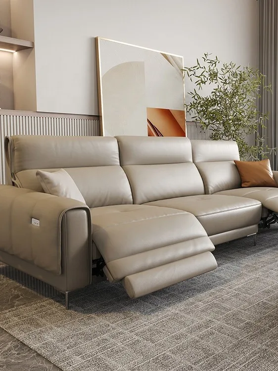 Down Sofa Set L Shape Modern Electric Multifunctional Combination Seat