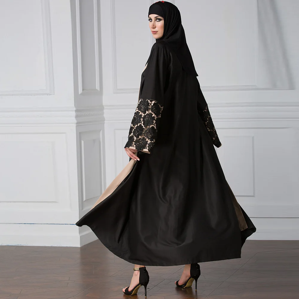 Cloak etnico tie-dye: abo di cardigan musulmano estivo Abaya, aba lunga