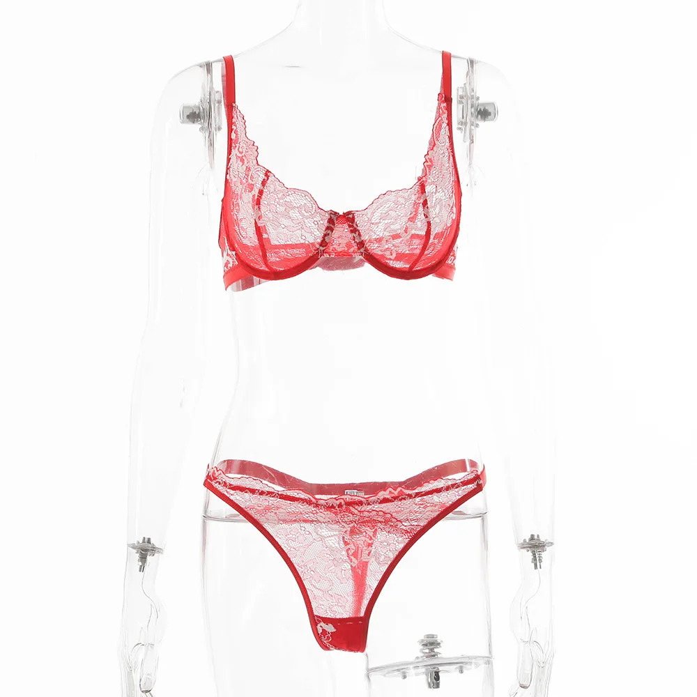 Ladies Sexy Lingerie Set Lace Perspective