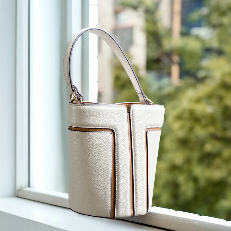 Fashion Design High Quality Customize Logo Lady Leather Crossbody Shoulder Bag Leather Hand Bag for Women’s Bucket Bag
