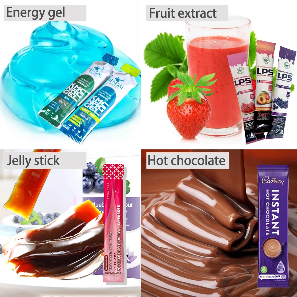 Vertical 4 Sides Seal Bag Ketchup Ice Candy Ice Lolly Filling Machine Multilane Liquid Sachet