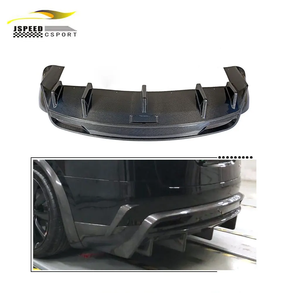 Стильный карбоновый диффузор RZ для заднего бампера Tesla Model X 75D 90D P90D 100D P100D