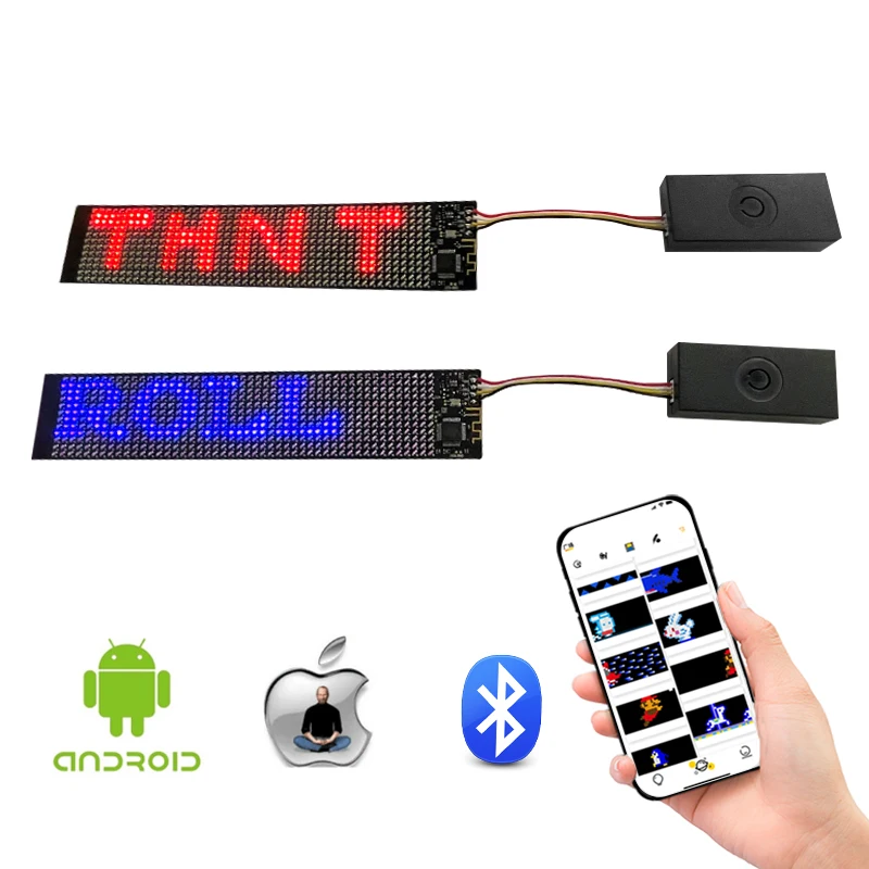 Iledshow Flexible LED Screen Scrolling Messages APP Control LED Display for Hat Shoes Wine Bottles Moving Text  LED Panel