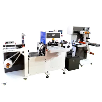 High Speed Label Flatbed Die Cutting Machine With Lamination Hot Stamping and Sheeting or Roll in mold Labels IML
