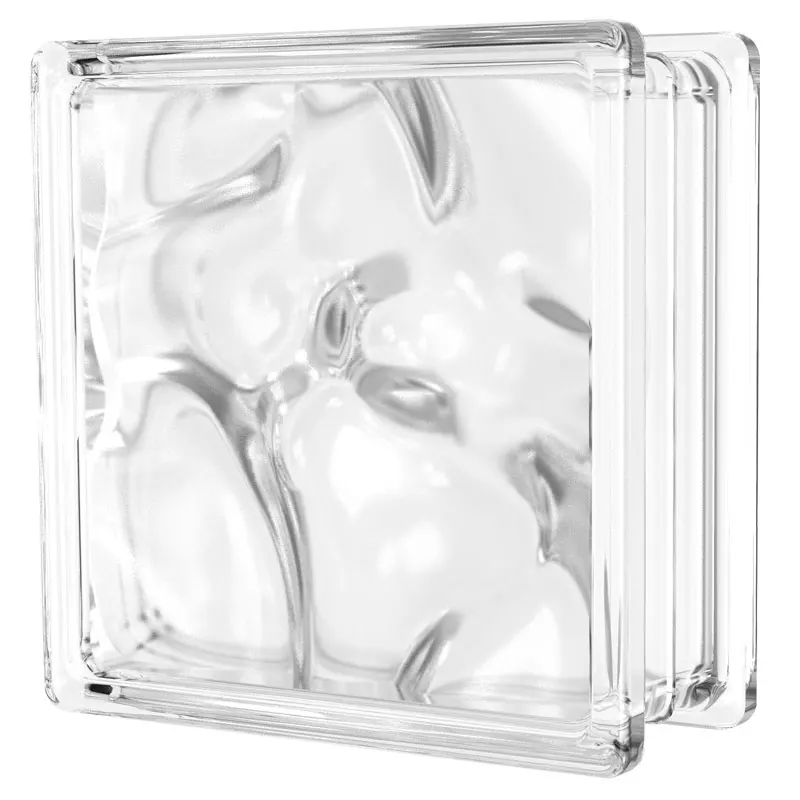 Transparent Cloudy Pattern Glass Block in Building Glass