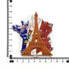 Mapa colorido de banderas nacionales Torre Eiffel