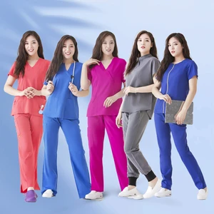 Medical Scrubs for Women & Men 4-Way Stretch Breathable Hospital Workwear Scrub Sets Top and Pants
