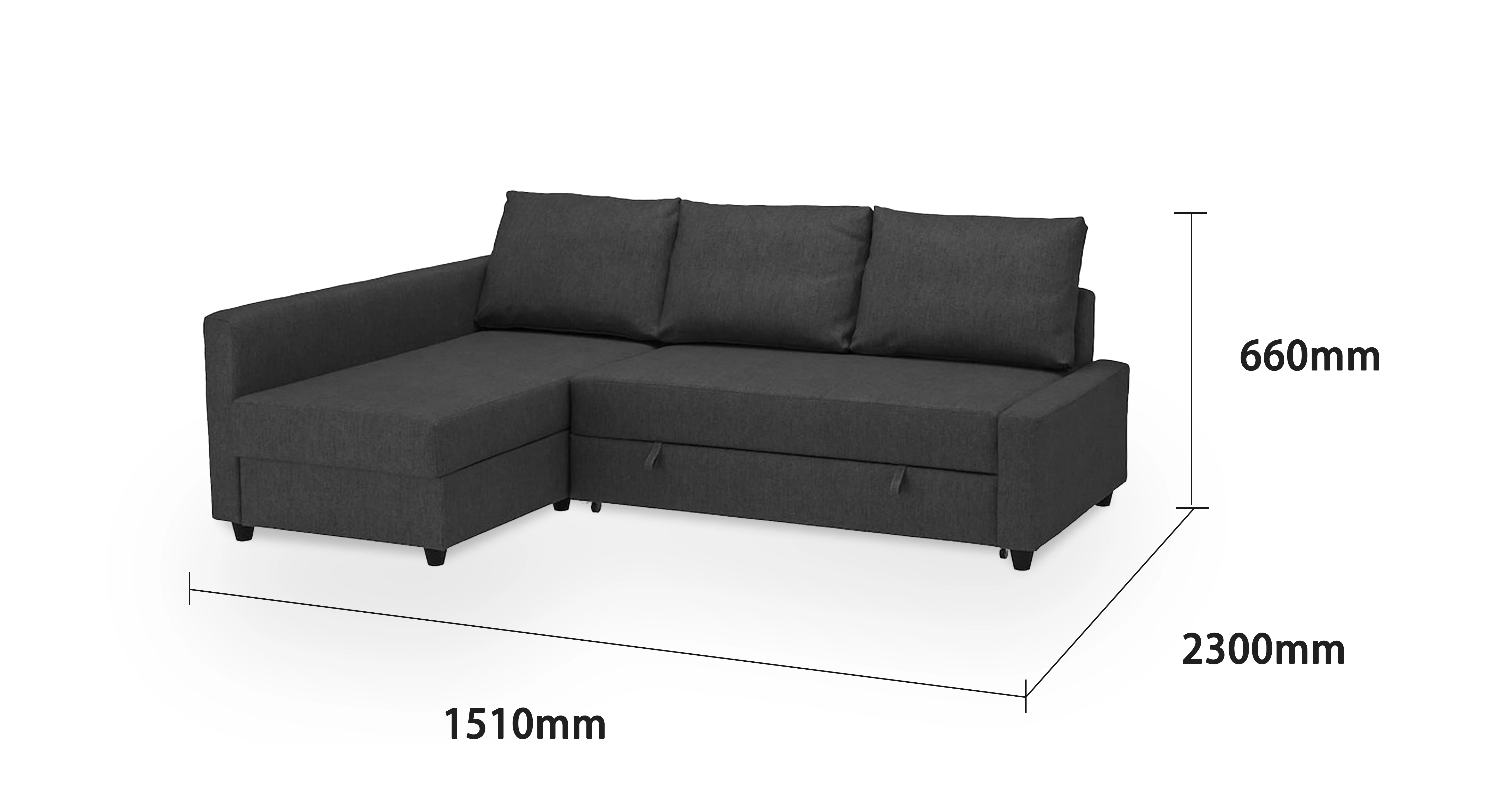 Functional L Shape Lounge Sofa Bed Furniture With Storage For Home