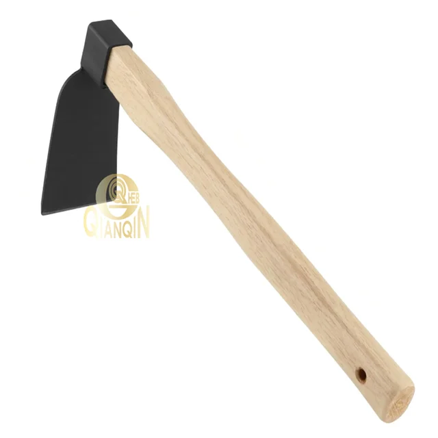 Hoe Gardening Hand Tool Heavy Duty Wooden Handle Garden Hoe and 3 Fork Hand Tiller for Gardening Weeding Planting