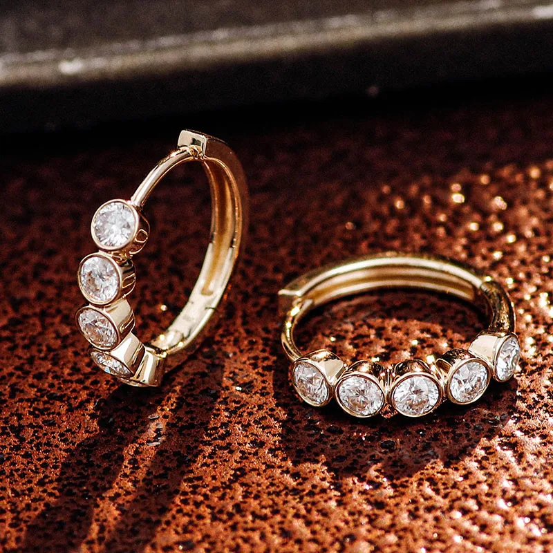 Fine Jewelry Earrings 10k/14k/18k Gold Lab Grown Diamonds 3mm DEF-VVS ...