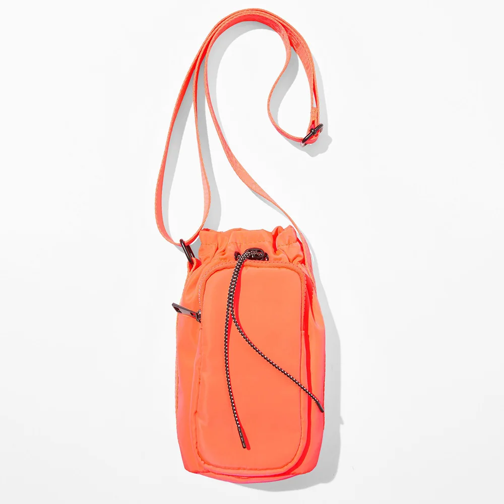 Drawstring Nylon Sport Running Water Bottle Holder Bag Bottle Carrier Crossbody Sling Bag