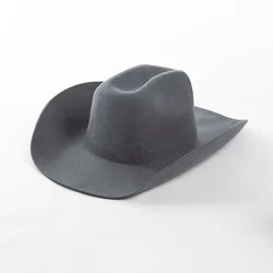 Western Cappello Fedora In Feltro Di Lana Uomo E Donna - Tesa Larga