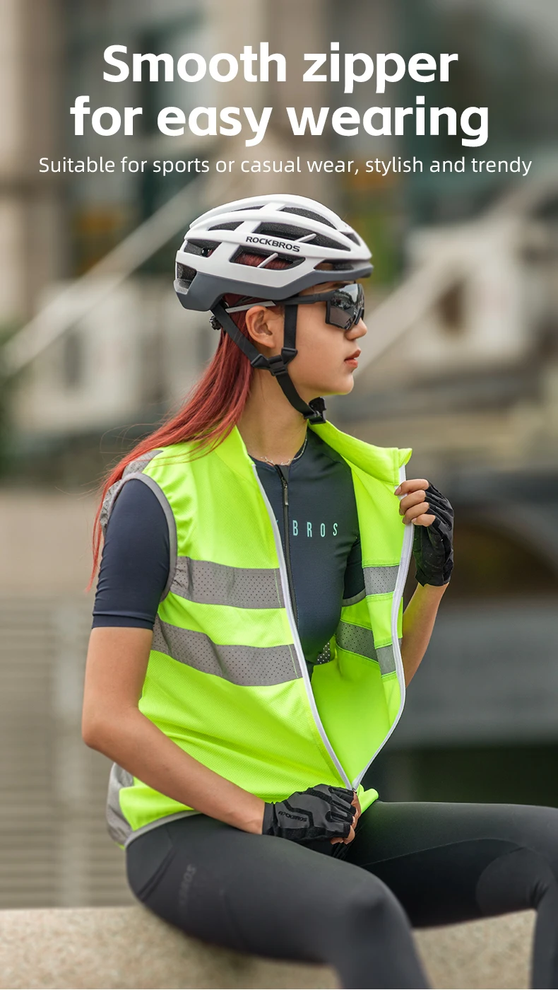 Rockbros Cycling Cheap Good Quality Reflective Safety Vest With Logo Jackets Reflective Safety