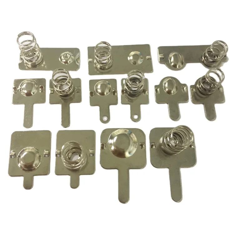 SMT Nickel Plated Spring Steel 18650 Battery Contact Positive and Negative Battery Clip Brass Copper Electric Contact