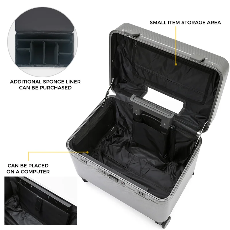 20 Inch Waterproof Durable Standing Retrieval PC Rolling Luggage Photography Equipment Pilot Case Carry on Suitcase Cabin