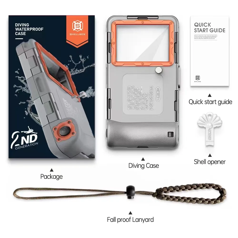 Upgraded Shellbox Universal Waterproof Case Swimming Surfing Underwater