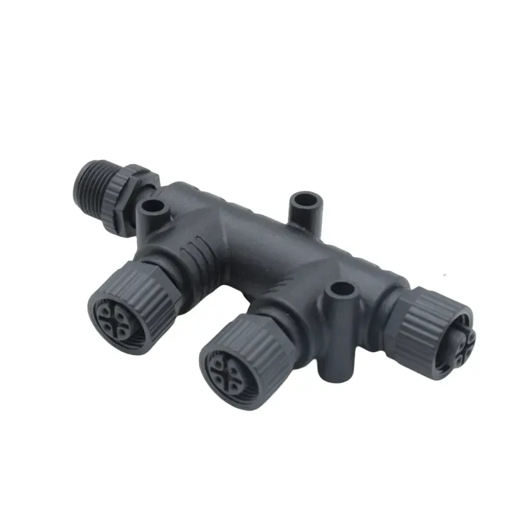 M12 Marine Network T Connector NMEA 2000 Marine Connector 5pin Waterproof M12 T Connector Adaptor