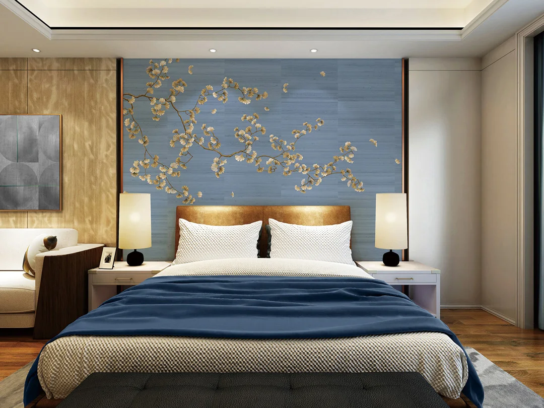 Mural Wall Papers Decor Wall Bedroom Background Hand Painted ...