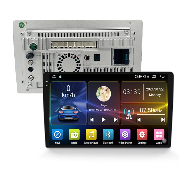 10.36 Inch Universal 2 DIN Android 12 8Core 4+64GB Car Radio Carplay Auto 2K QLED Screen 2000*1000 Android Head Unit