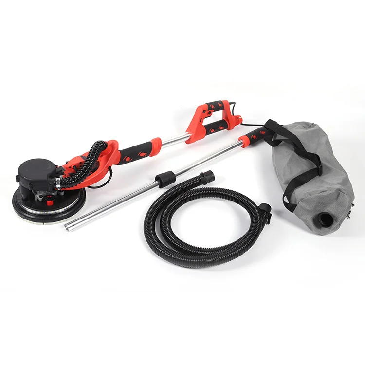 800W Handheld Drywall Sander – Variable Speed 1200-2300 RPM, Double LED Lights, 12 Sanding Discs, Dust Collection Bag & Hose, Detachable Edge