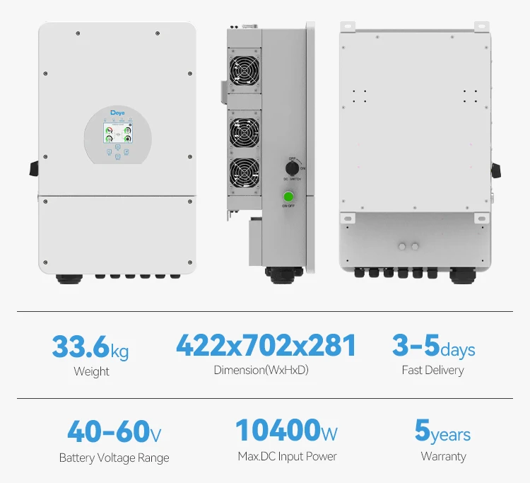 Deye Three Phase Hybrid Inverter Sun-8k-sg04lp3 8kw Solar Inverter With ...